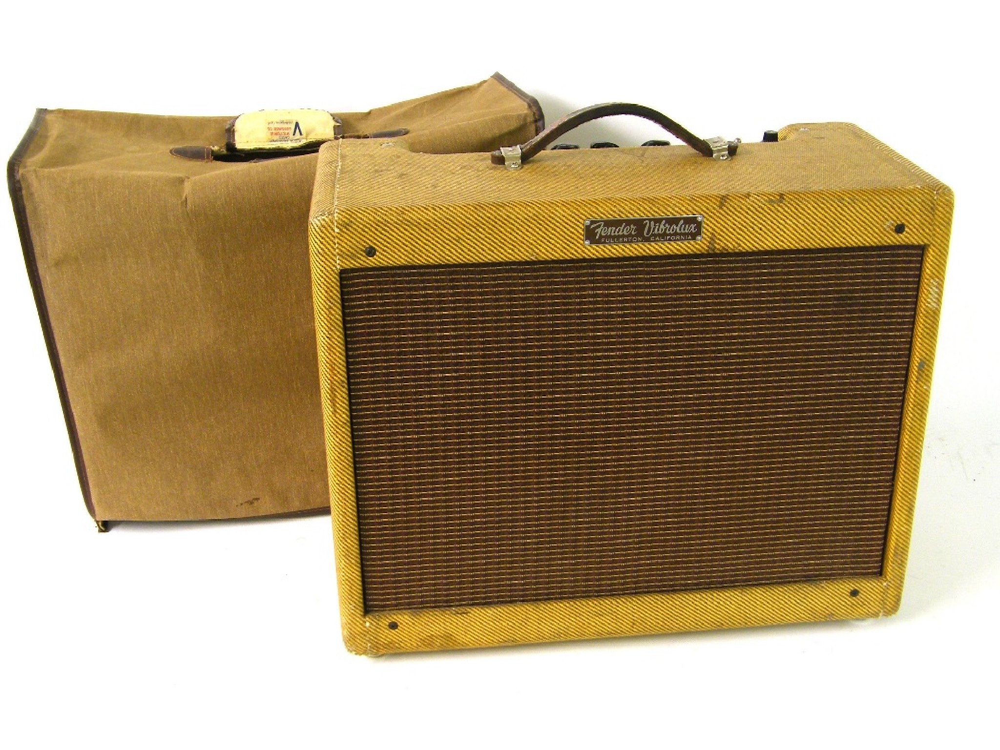 Appraisal: Fender Vibrolux guitar amplifier with Jensen loud speaker soft cover