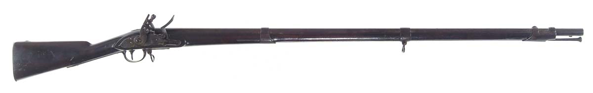 Appraisal: UNIDENTIFIED MODEL FLINK LOCK MUSKET Cal rnd bbl An eagle