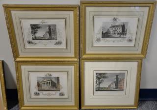 Appraisal: Group of fifteen colored engravings and lithographs including Statehouse Newport