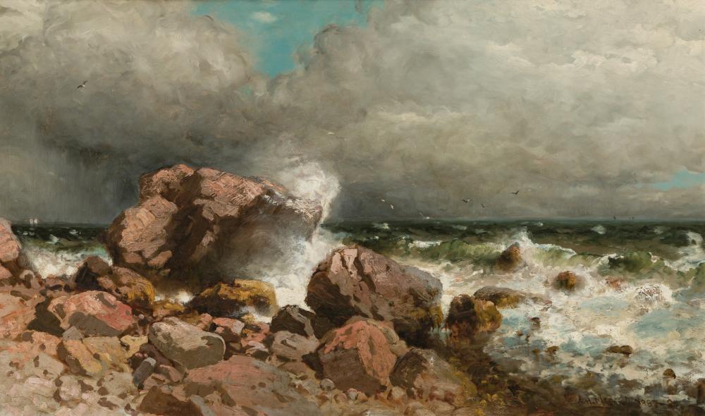 Appraisal: GEORGE HERBERT MCCORD American - Breaking Waves oil on canvas