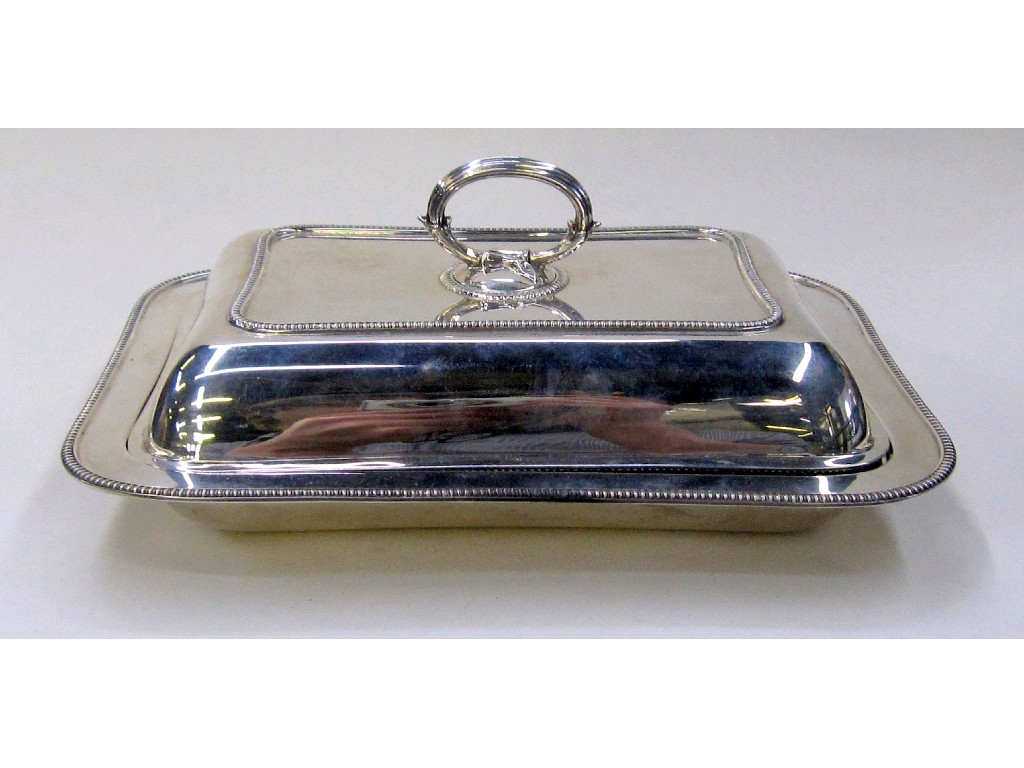 Appraisal: Art Deco silver entree dish Sheffield oz