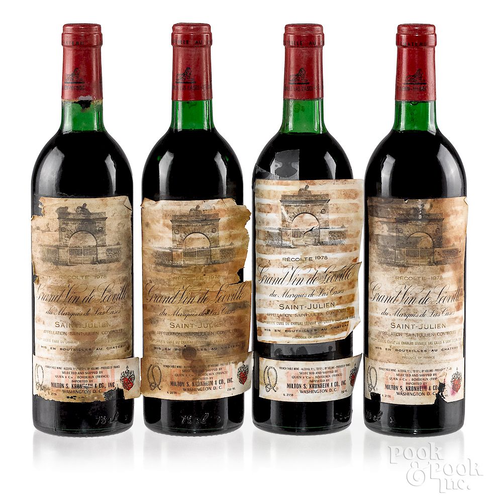 Appraisal: Four bottles of Chateau Leoville Las Cases Exclusive on Bidsquare