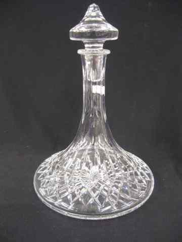 Appraisal: Waterford ''Lismore'' Cut Crystal Ship'sdecanter bell shape '' signed excellent