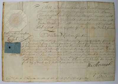 Appraisal: Marlborough John Churchill First Duke Document signed dated March p