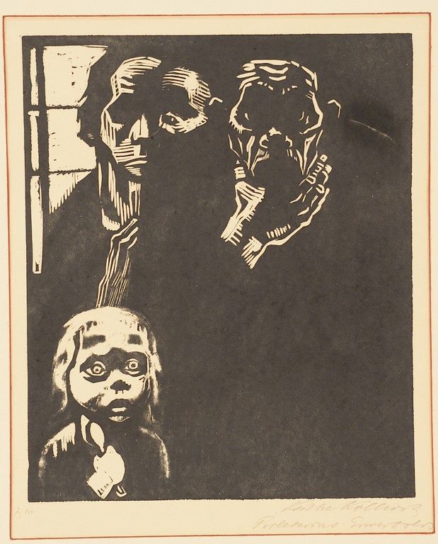 Appraisal: Kathe Kollwitz - woodcut Proletariat Erwerbslos signed and titled in