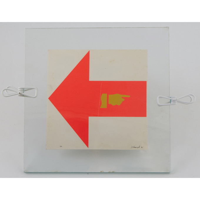 Appraisal: Allan D'Arcangelo - New York OP Red Arrow silkscreen print