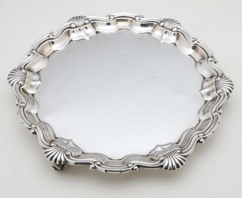 Appraisal: An Edwardian sterling silver footed salver Goldsmiths Silversmiths Co London