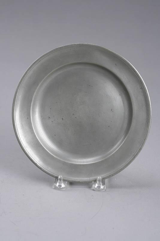 Appraisal: PEWTER PLATE Touch for Samuel Pierce Greenfield Massachusetts ca -