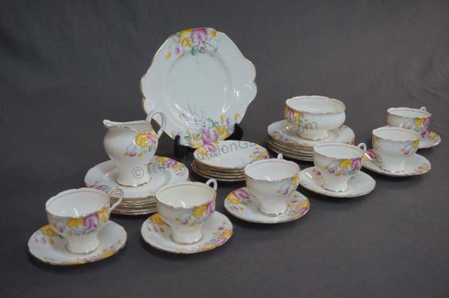 Appraisal: Paragon Fine China Floral Piece Sandwich Set Vintage set made