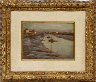 Appraisal: HENRI LE SIDANER OIL ON BEVELED WOOD PANEL HENRI LE