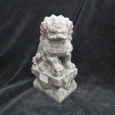 Appraisal: Chinese Carved Soapstone Foo Dog mk excellent