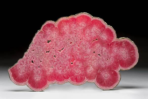 Appraisal: Exceptional Rhodochrosite Slice Argentina The value of this piece as