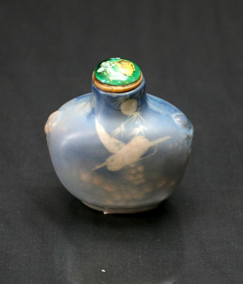 Appraisal: A Royal Doulton snuff bottle decorated with a water bird