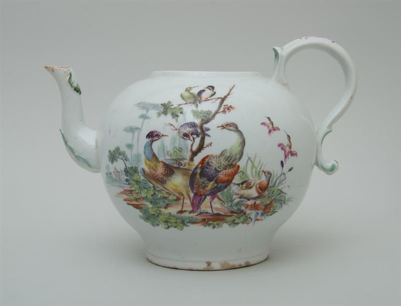 Appraisal: ENGLISH PORCELAIN PUNCH POT Unmarked lacking cover the spherical bowl