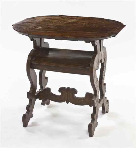 Appraisal: A Continental Marquetry Occasional Table having an oval top over