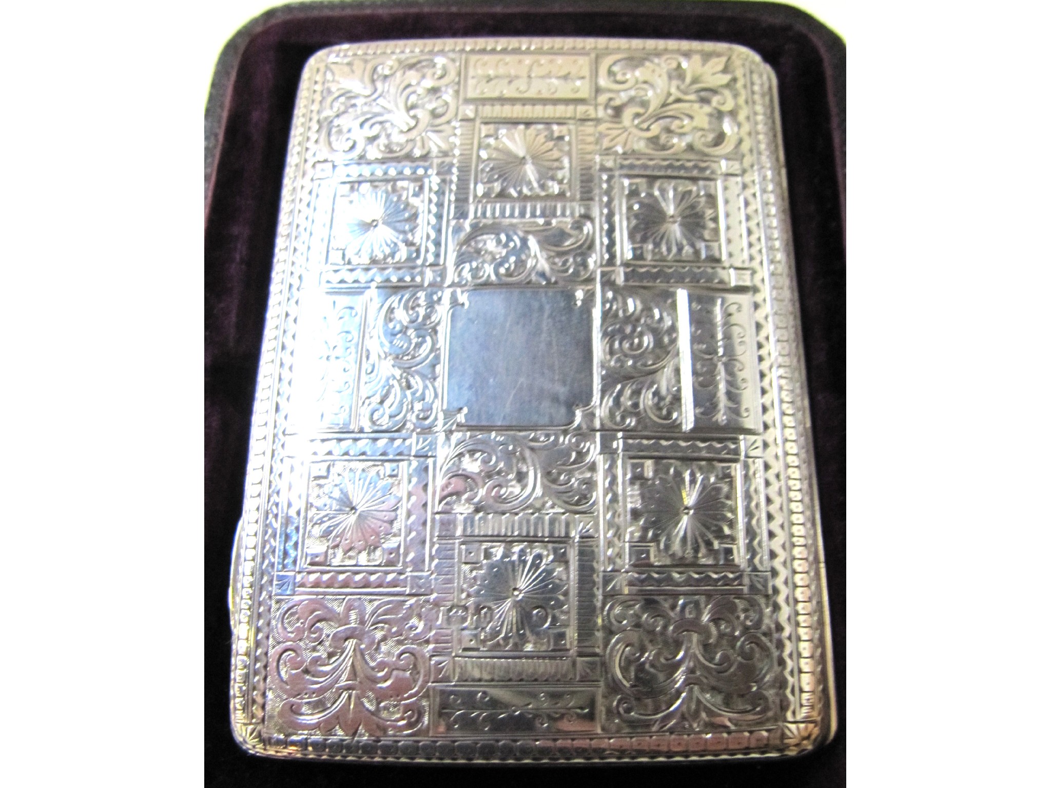 Appraisal: A silver notecase with fitted interior Birmingham