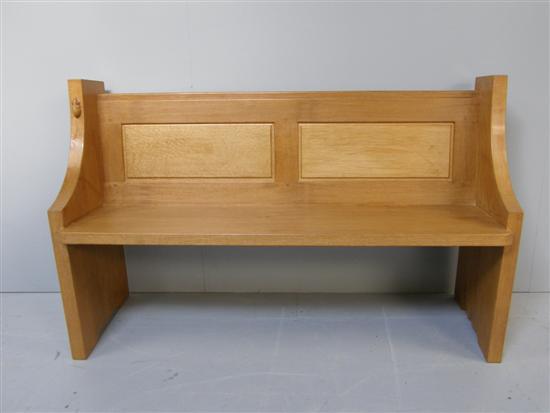 Appraisal: Oak bench by Robert 'Mouseman' Thompson of Kilburn panel construction