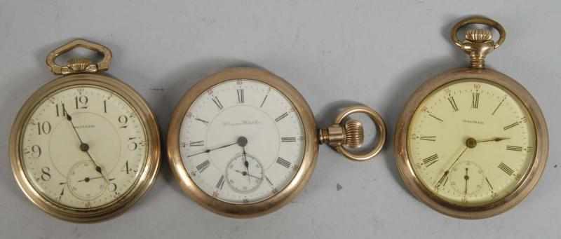 Appraisal: Lot of Pocket Watches Description Hampden Open Face not working