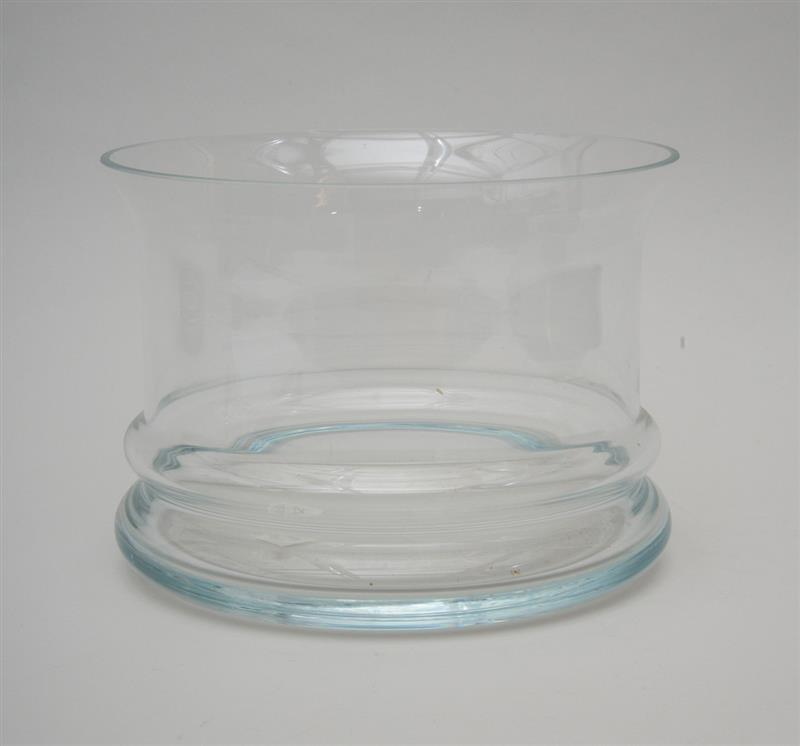 Appraisal: CYLINDRICAL GLASS BOWL UNMARKED x in diam Property of Estate