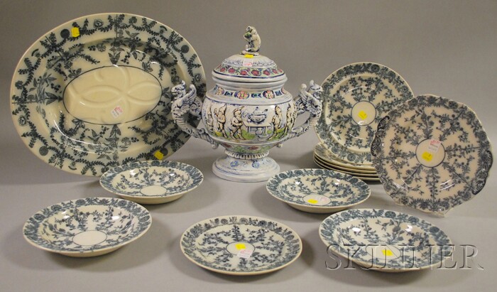 Appraisal: Twelve-piece Copeland Transfer-decorated Ironstone Partial Dinner Set and a German