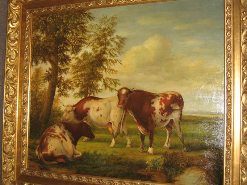 Appraisal: N COOPER BRITISH TH CENTURY Cows in a landscape oil