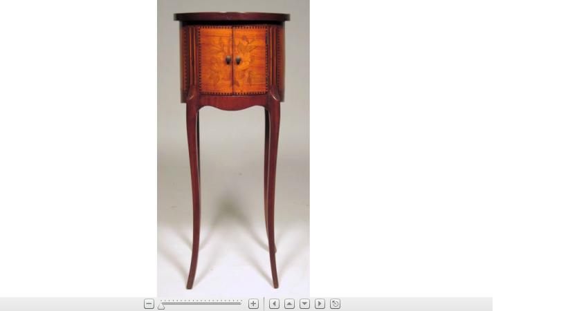 Appraisal: Louis XV style marquetry walnut side cabinet late th century