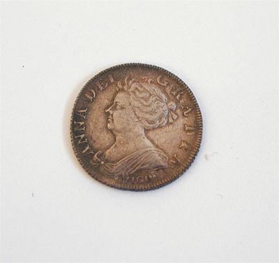 Appraisal: Anne - Shilling VIGO Pre-Union coinage Second bust left rev