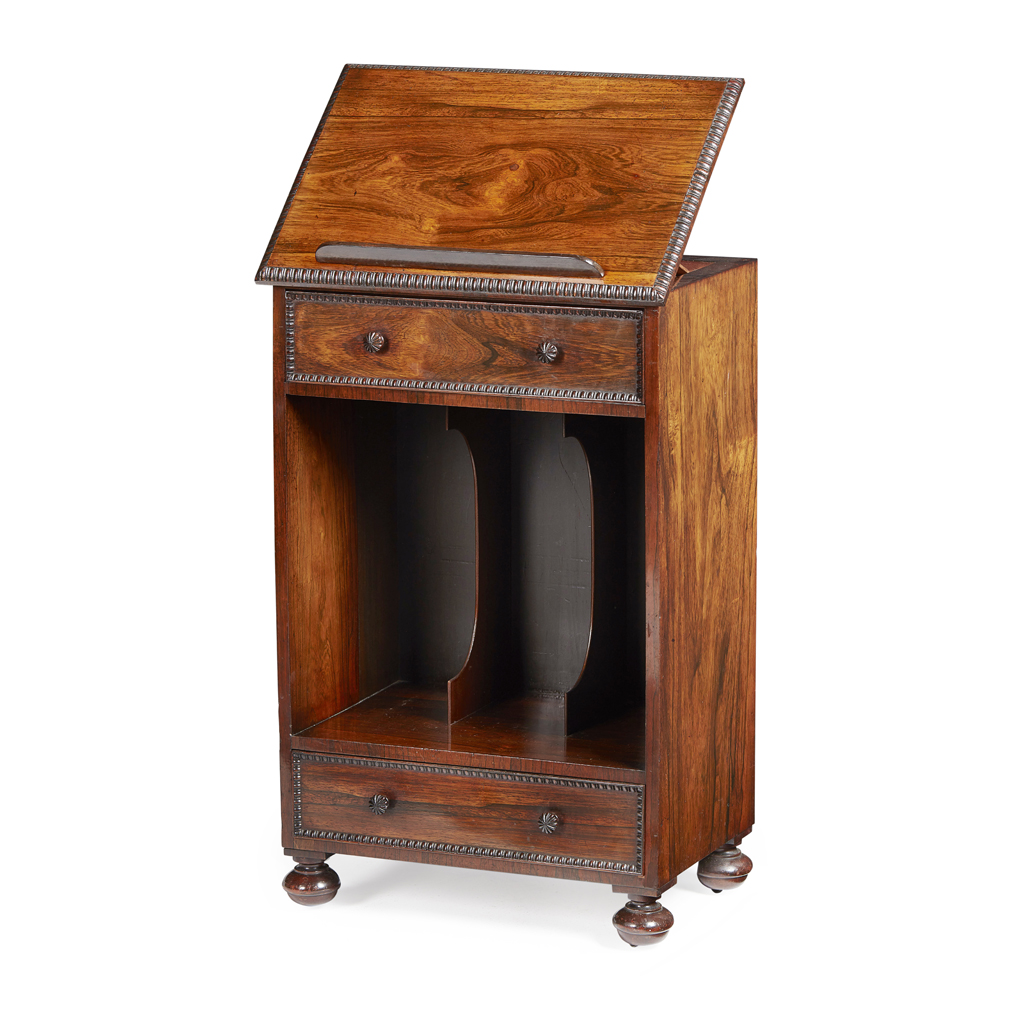 Appraisal: YREGENCY ROSEWOOD MUSIC CABINET BY JOHN HINGSTON EARLY TH CENTURY