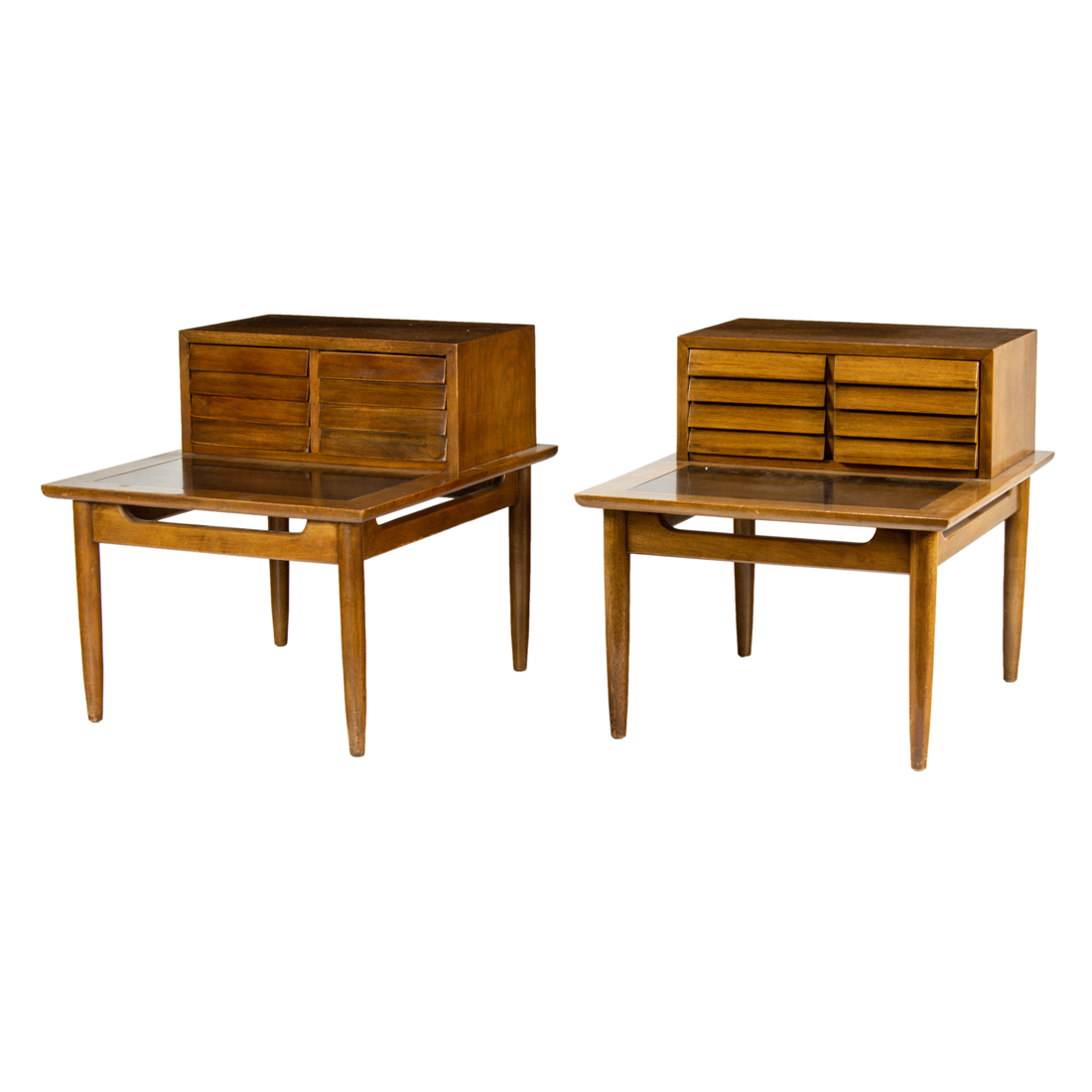 Appraisal: Merton Gershun Dania Range Side Tables pair USA s American