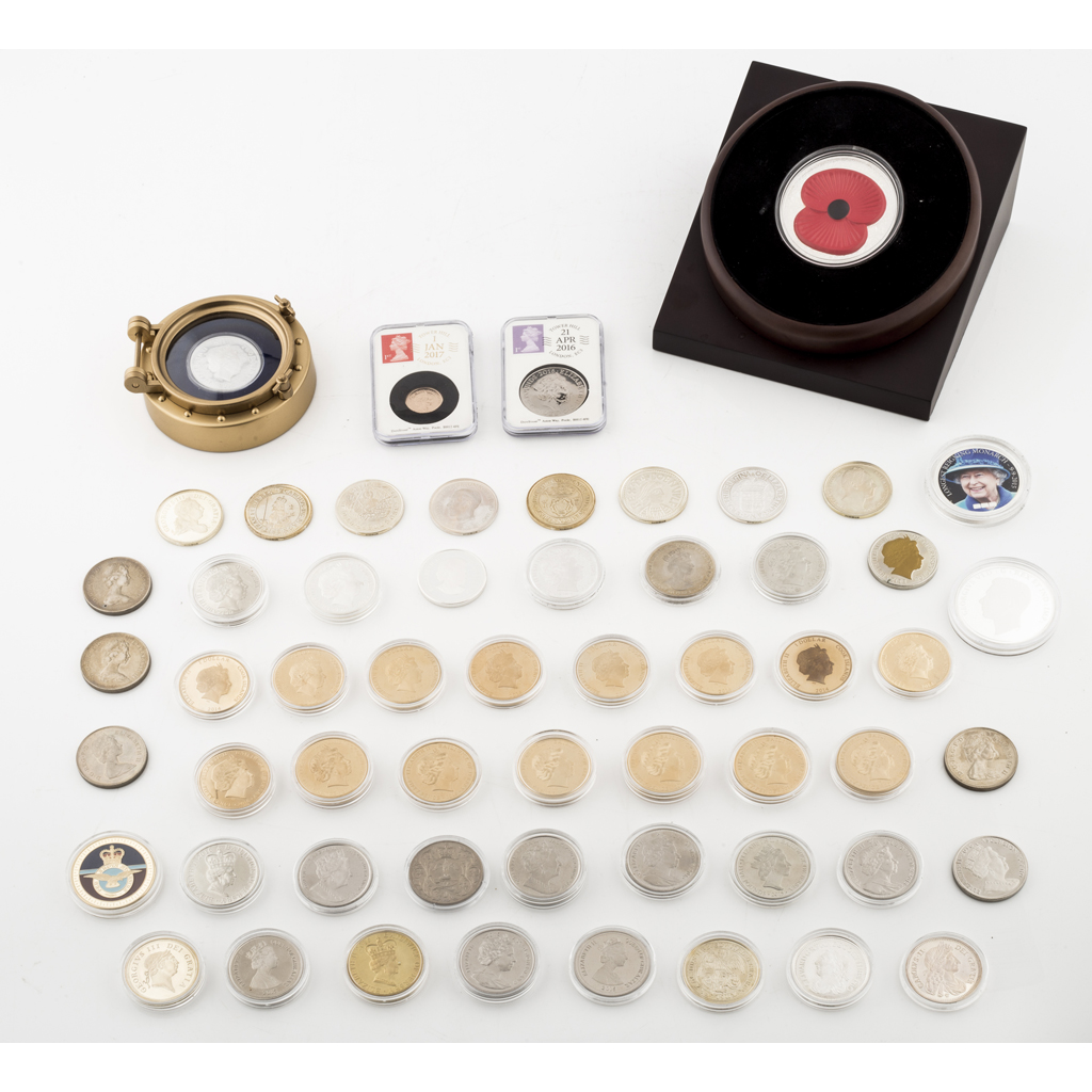 Appraisal: A collection of gold silver and other coins primarily Westminster