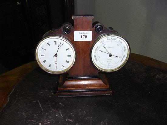 Appraisal: A LATE TH CENTURY COMBINATION TIME PIECE and aneroid barometer