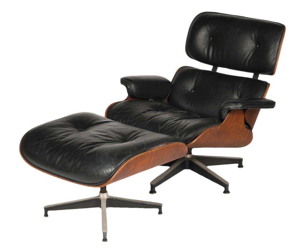 Appraisal: H MILLER ICONIC EAMES LOUNGE CHAIR OTTOMANRay Eames iconic Herman