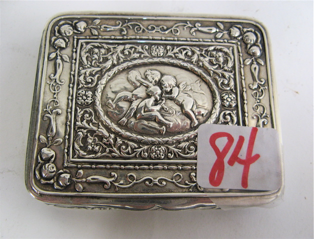 Appraisal: ST PETERSBURG RUSSIAN STERLING SNUFF BOX late th century repousse