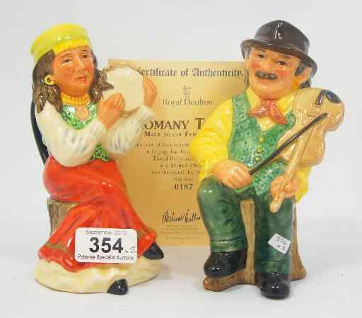 Appraisal: Royal Doulton Small Romany Tobies Male D and Female D