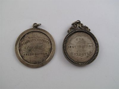 Appraisal: Agriculture a pair of Victorian Scottish engraved silver award medals