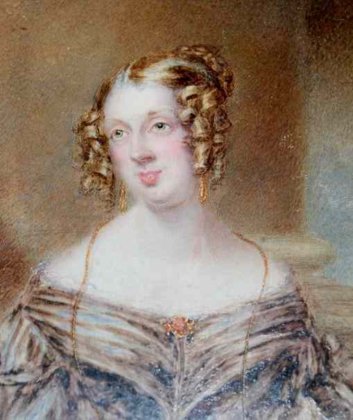 Appraisal: MARIA CHALON c - Portrait of Mrs Booth her hair