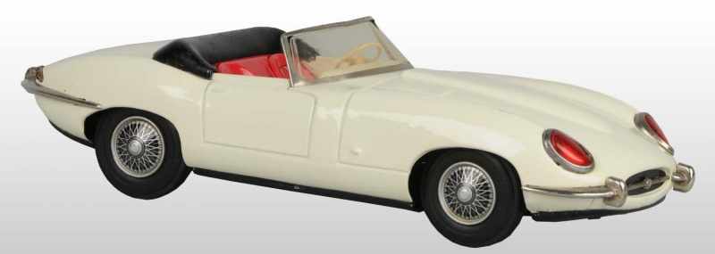 Appraisal: Tin Litho Jaguar E-Type Convertible Friction Toy Description Japanese Working