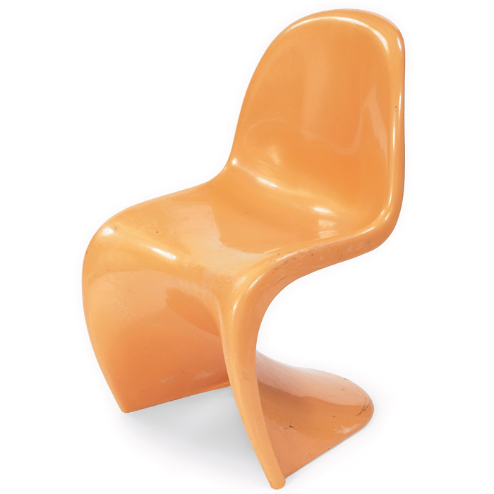 Appraisal: Verner Panton Panton chair by Herman Miller injection-molded one-piece plastic