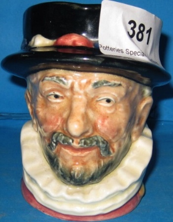 Appraisal: Royal Doulton small Character Jug Beefeater with gold Crown and