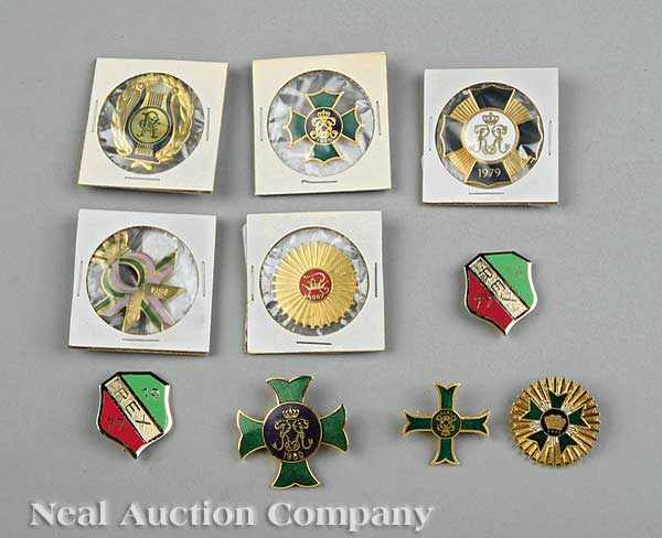 Appraisal: Mardi Gras Rex lady's ball pins dated two and in