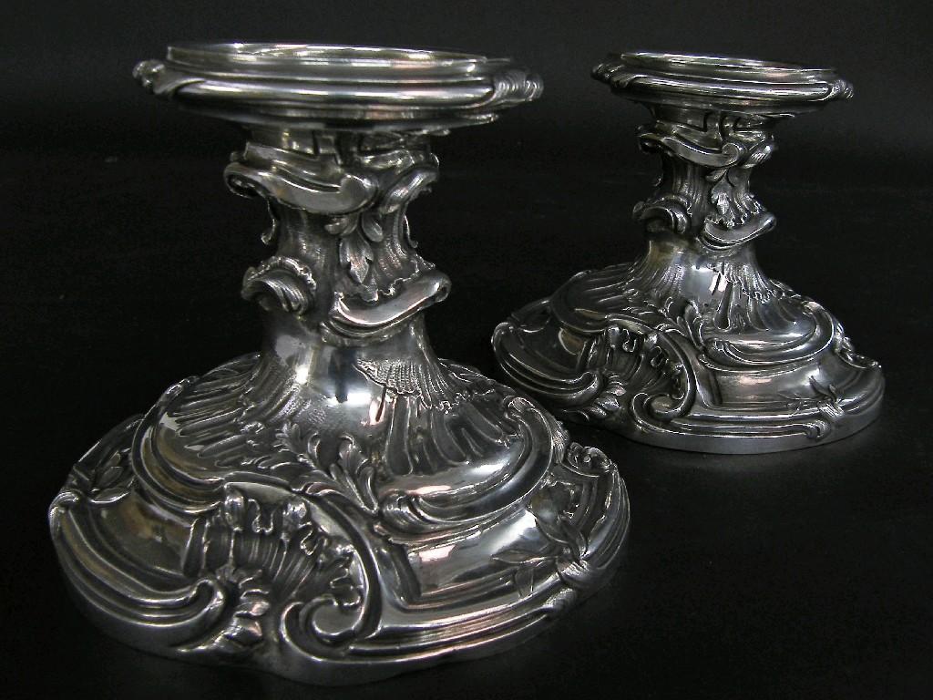 Appraisal: Impressive pair of French table salts by Lapar Paris the