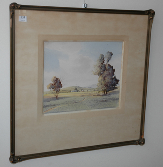 Appraisal: V R WATT - Pastoral scene Watercolour x cm