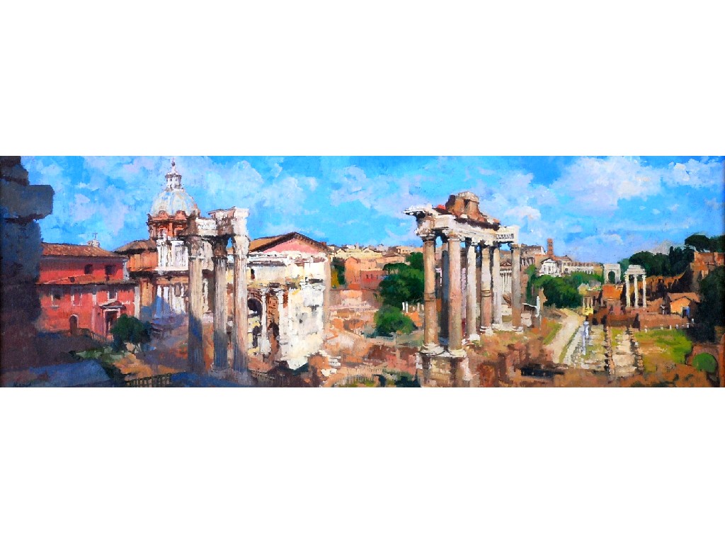 Appraisal: PETER KUHFELD b OIL ON CANVAS 'The Forum Roman from