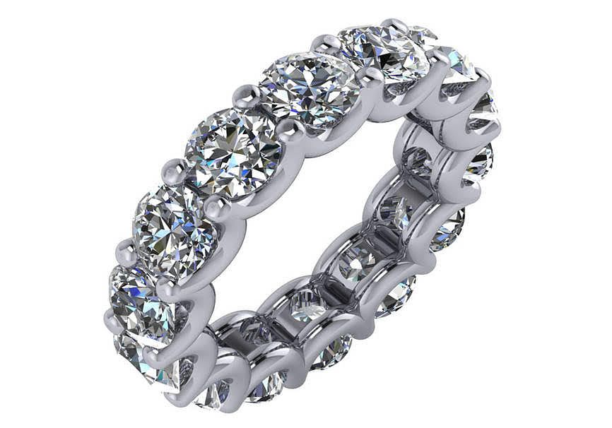 Appraisal: ct Diamond Eternity Band total carat weight Round Brilliant Cut