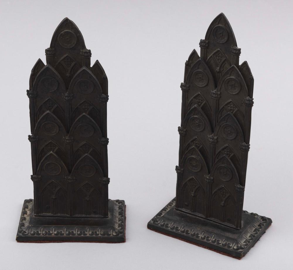 Appraisal: PAIR OF VICTORIAN BRONZE LETTER HOLDERS Late th Century In