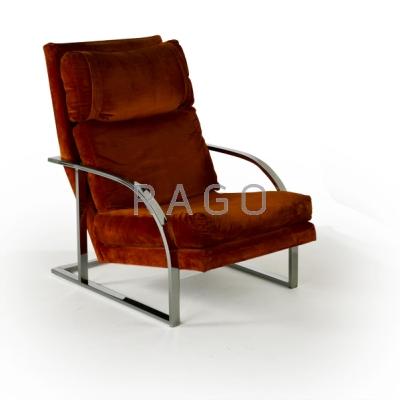 Appraisal: MILO BAUGHMAN THAYER COGGIN Lounge chair High Point NC s