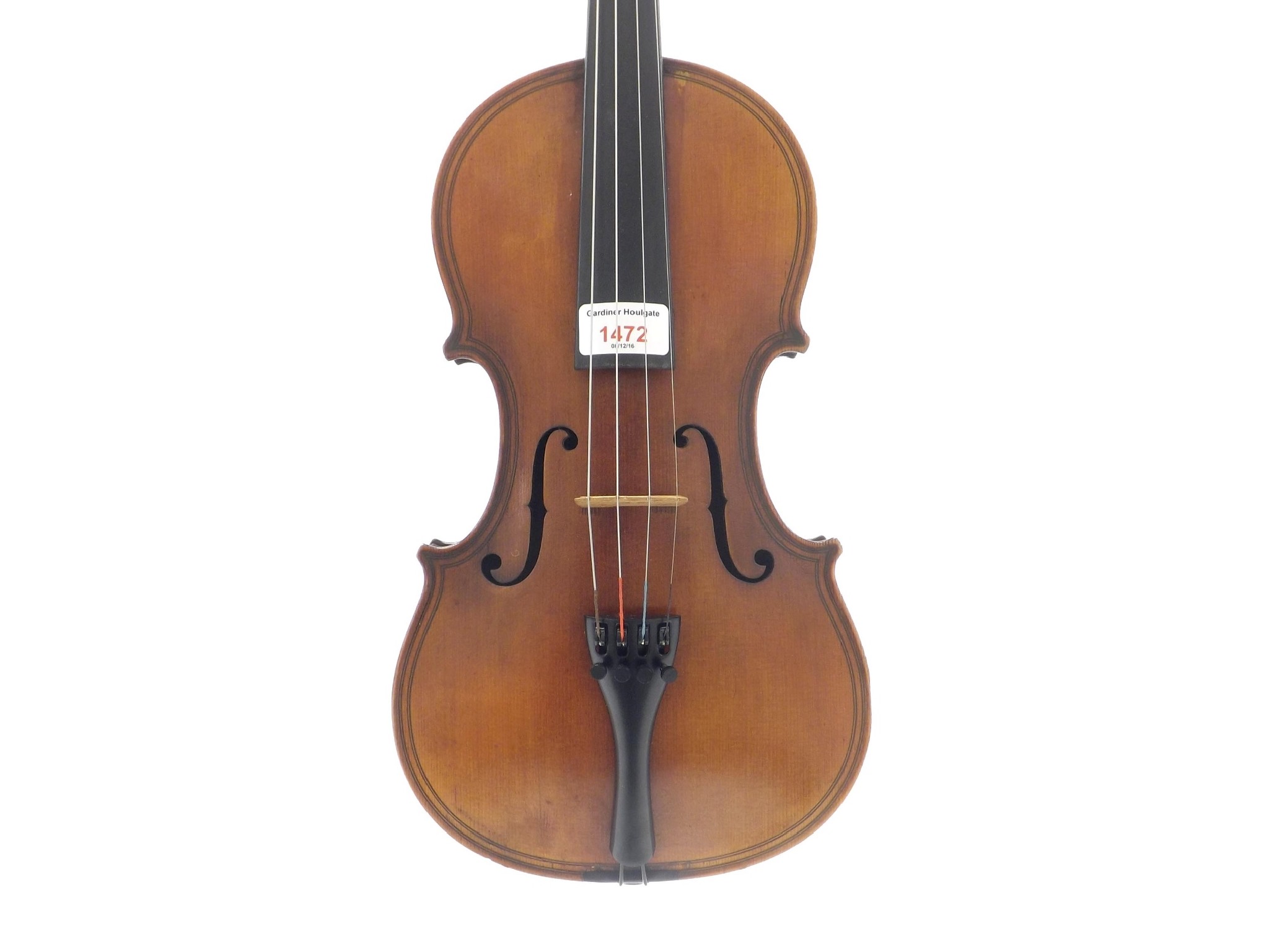 Appraisal: Early th century double purfled violin labelled Gaspar da Salo