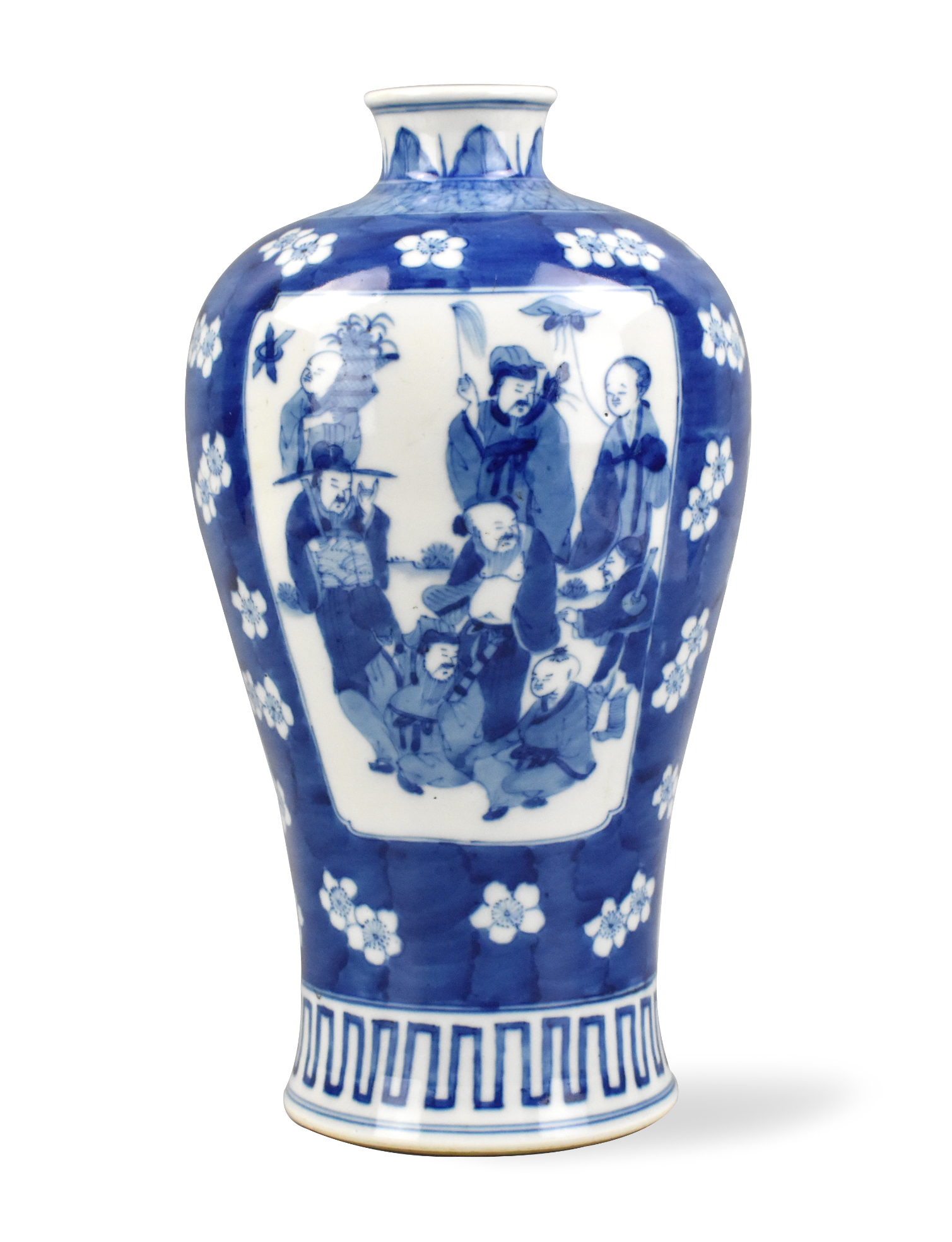 Appraisal: A Chinese blue white prunus vase with the immortals dating