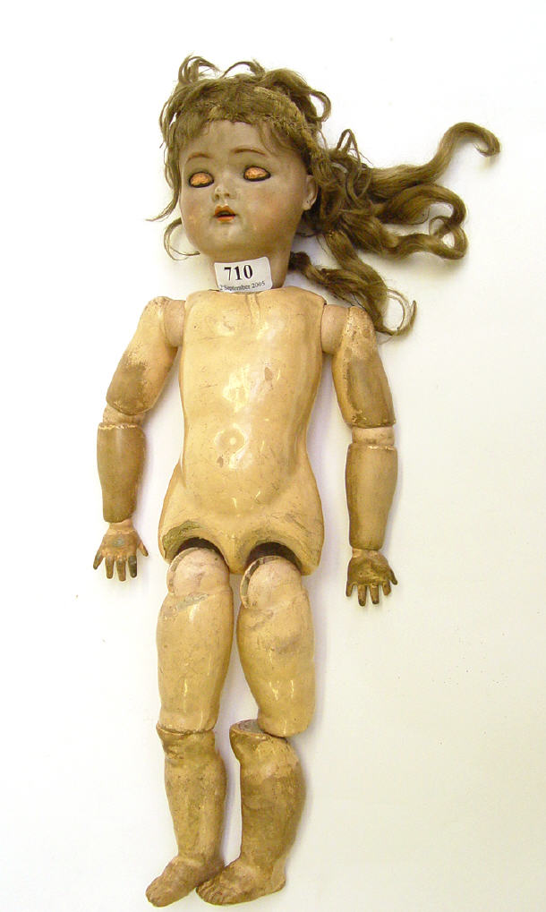 Appraisal: Simon Halbig bisque headed doll with open and close eyes