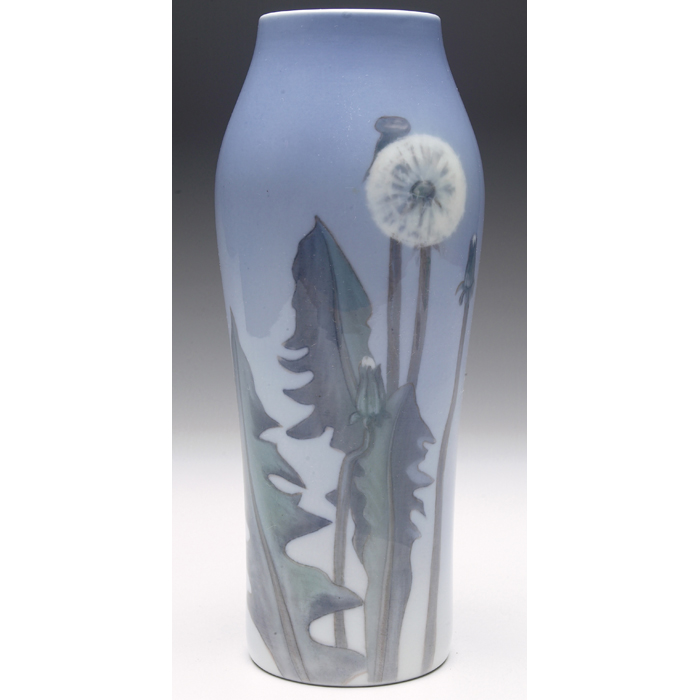 Appraisal: Royal Copenhagen vase porcelain with a finely painted dandelion design